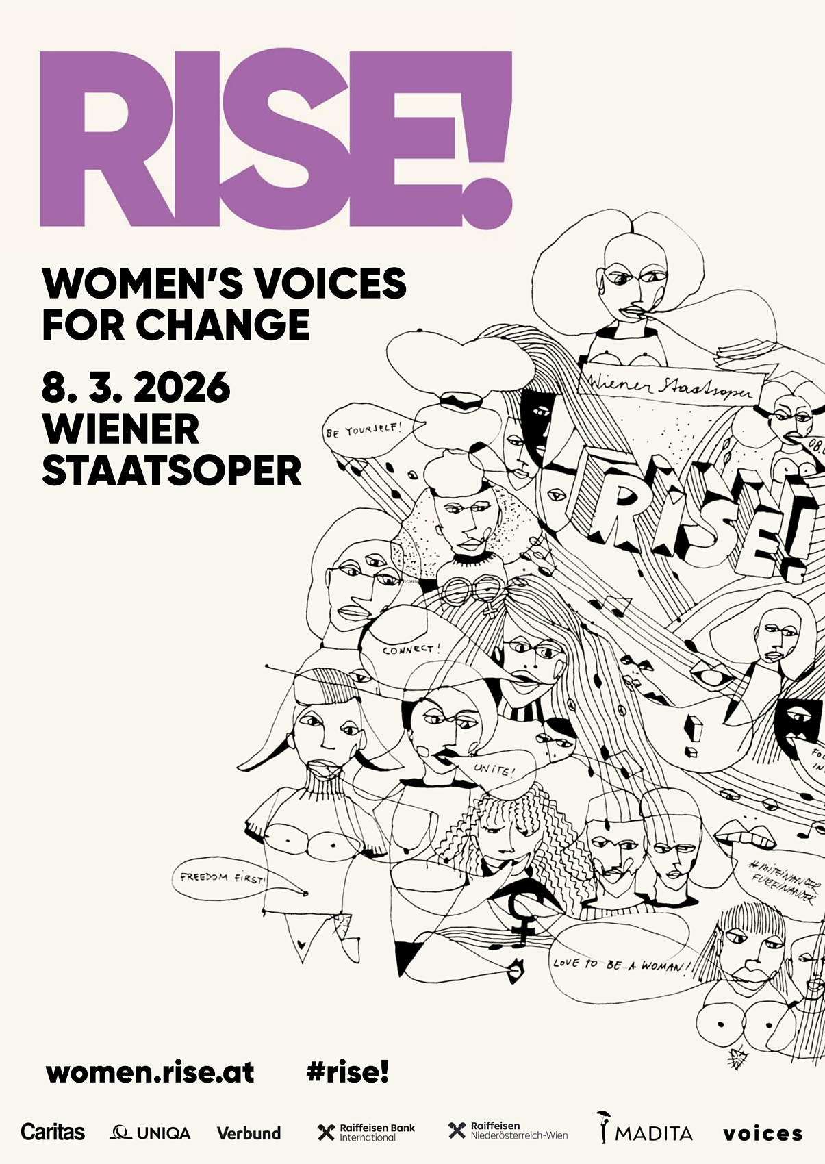 RISE! Plakat Hochformat Künstlerin Johanna Lakner