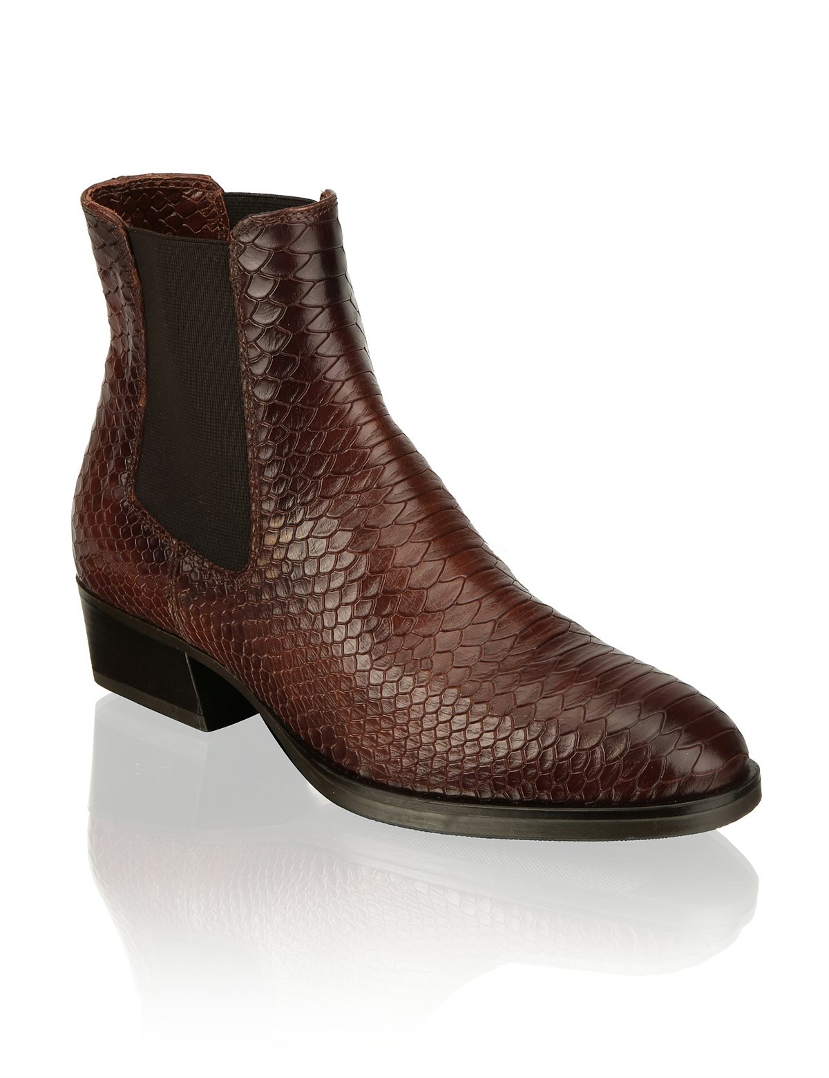 HUMANIC 11 Pat Calvin Glattleder-Chelsea Boots mit Crocoprägung EUR 99,95 ab Anfang September 1623616582