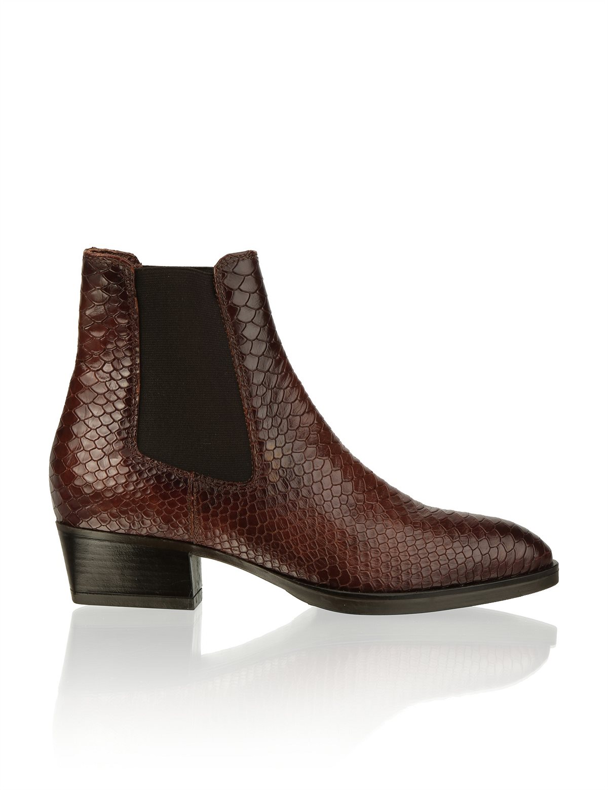 HUMANIC 12 Pat Calvin Glattleder-Chelsea Boots mit Crocoprägung EUR 99,95 ab Anfang September 1623616582