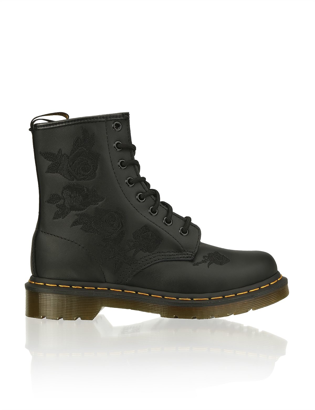 HUMANIC 24 Dr. Martens Glattleder-Boot bestickt EUR 200 1243503050