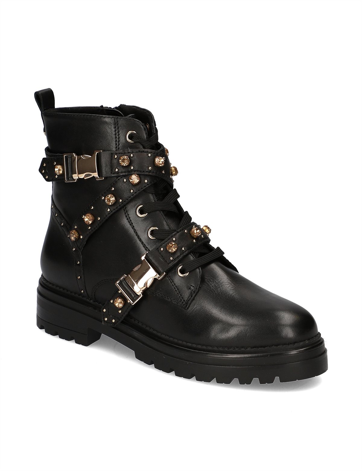 HUMANIC 21 Steve Madden Glattleder-Boot mit Nieten EUR 170 1643507240