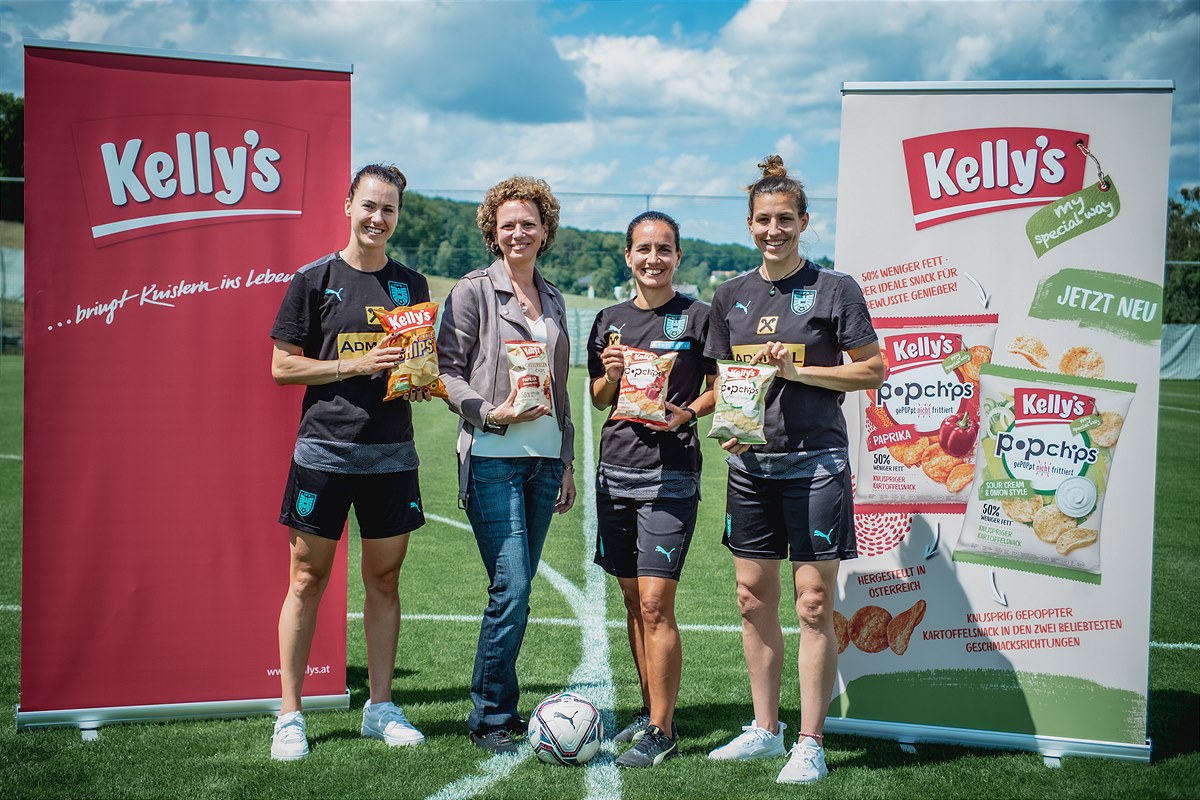 Viktoria Schnaderbeck, Petra Trimmel, Irene Fuhrmann und Lisa-Marie Makas © ÖFB Christopher Glanzl