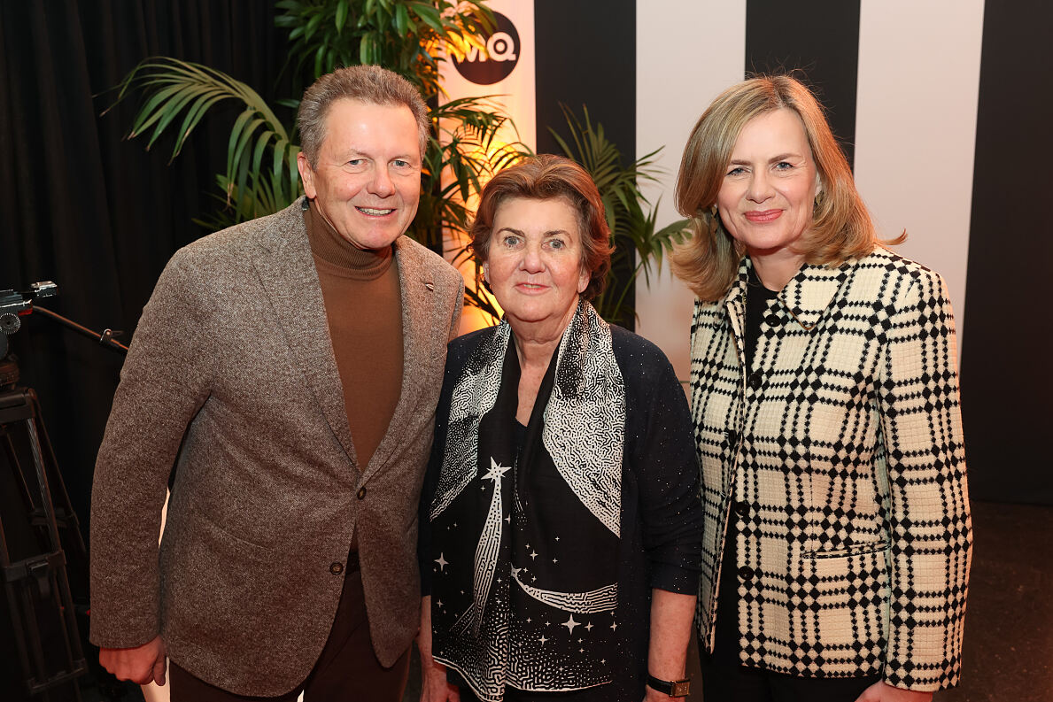 Wolfgang Waldner (Botschafter, ehem. MQ Direktor) Helga Rabl-Stadler (Kulturmanagerin, ehem. Präsidentin der Salzburger Festspiele), Bettina Leidl (Direktorin MQ)