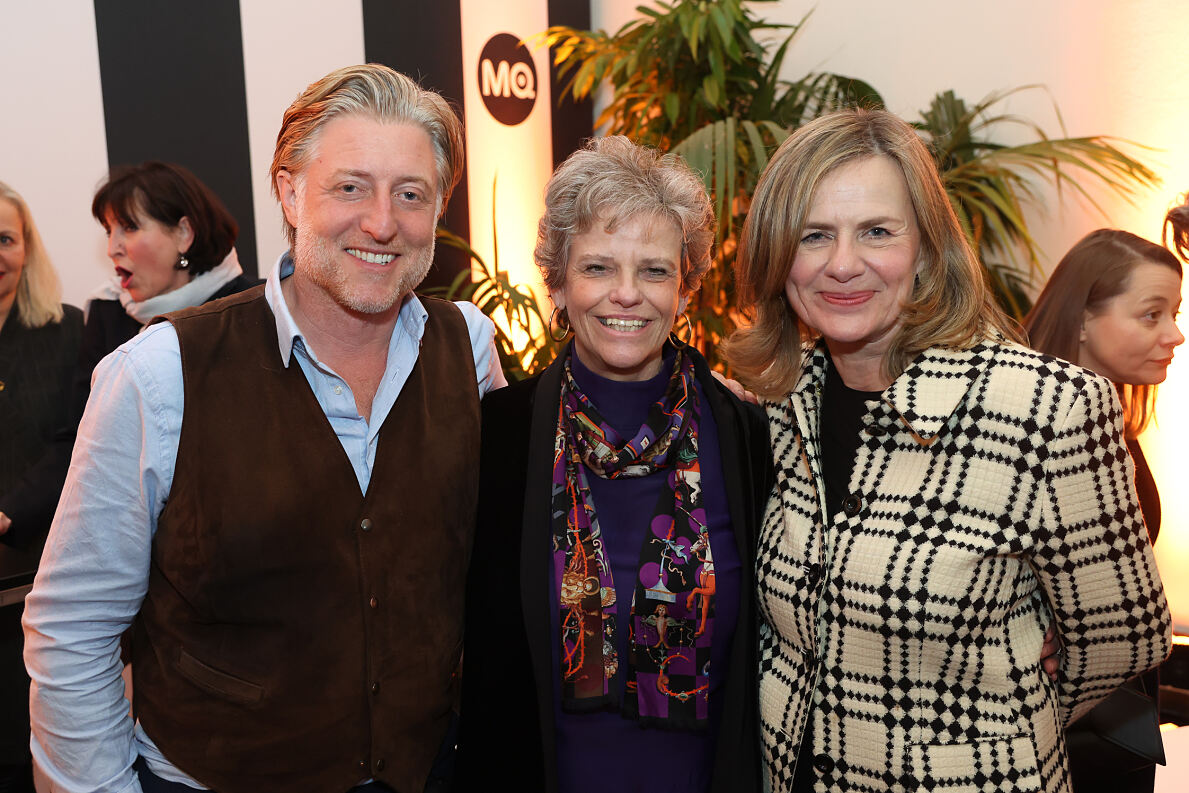 Dominik Nostitz (Kulturmanager), Sabine Haag (ehem. Direktorin KHM Wien), Bettina Leidl (Direktorin MQ Wien)