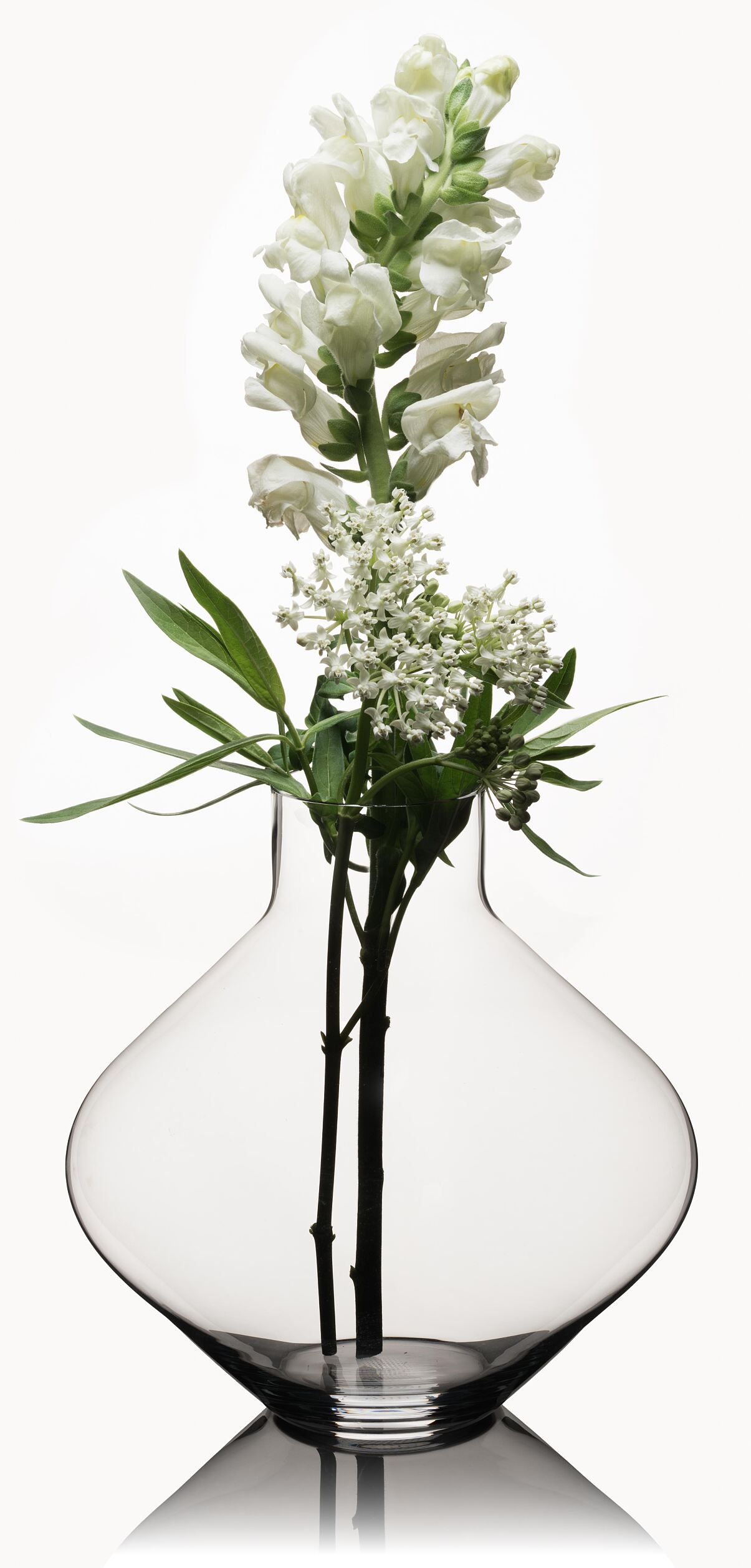 ICHIGO.Bloom No. 1 Vase & Decanter Crystal+flowers-rittersporn