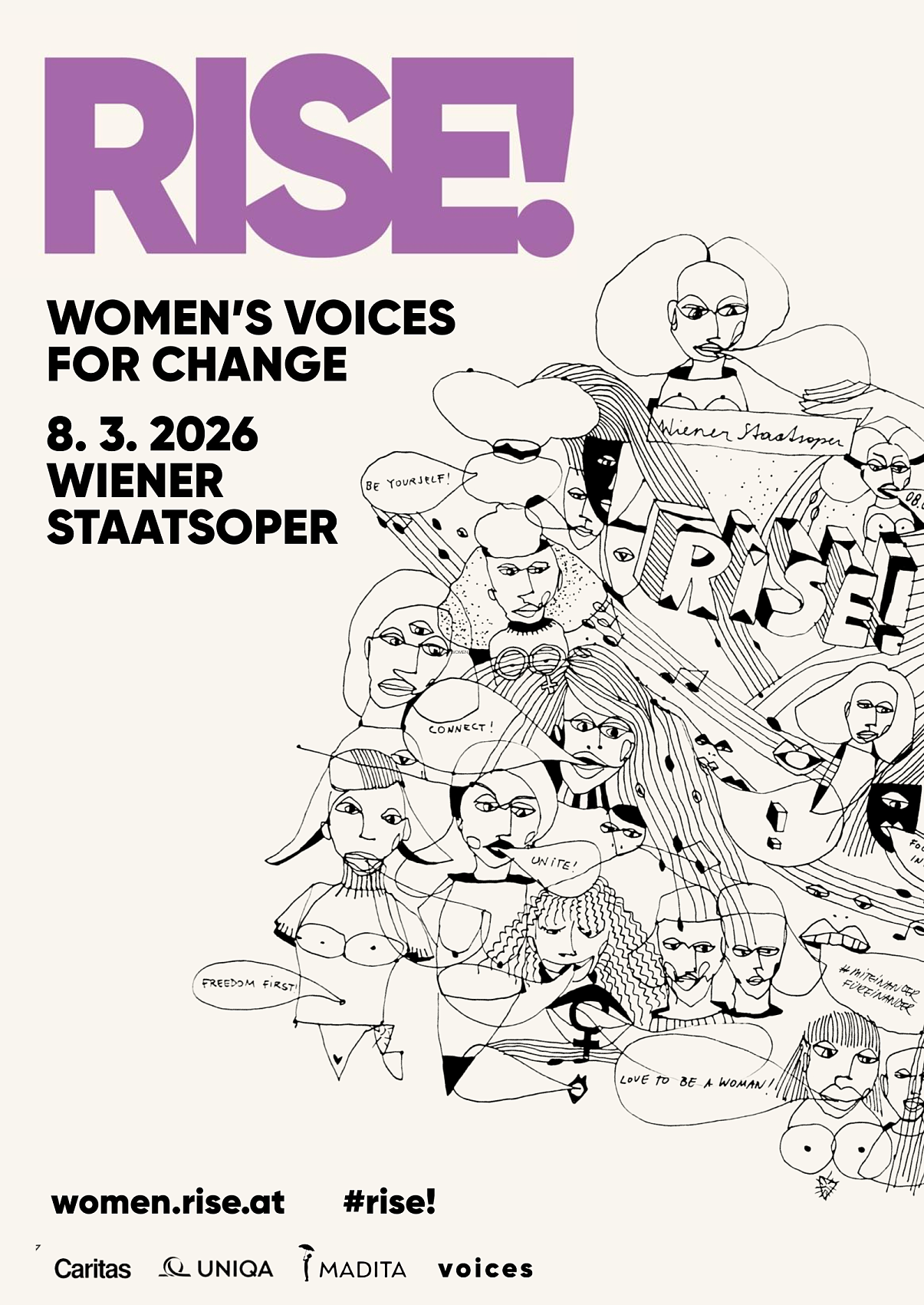 RISE! Plakat Hochformat Künstlerin Johanna Lakner